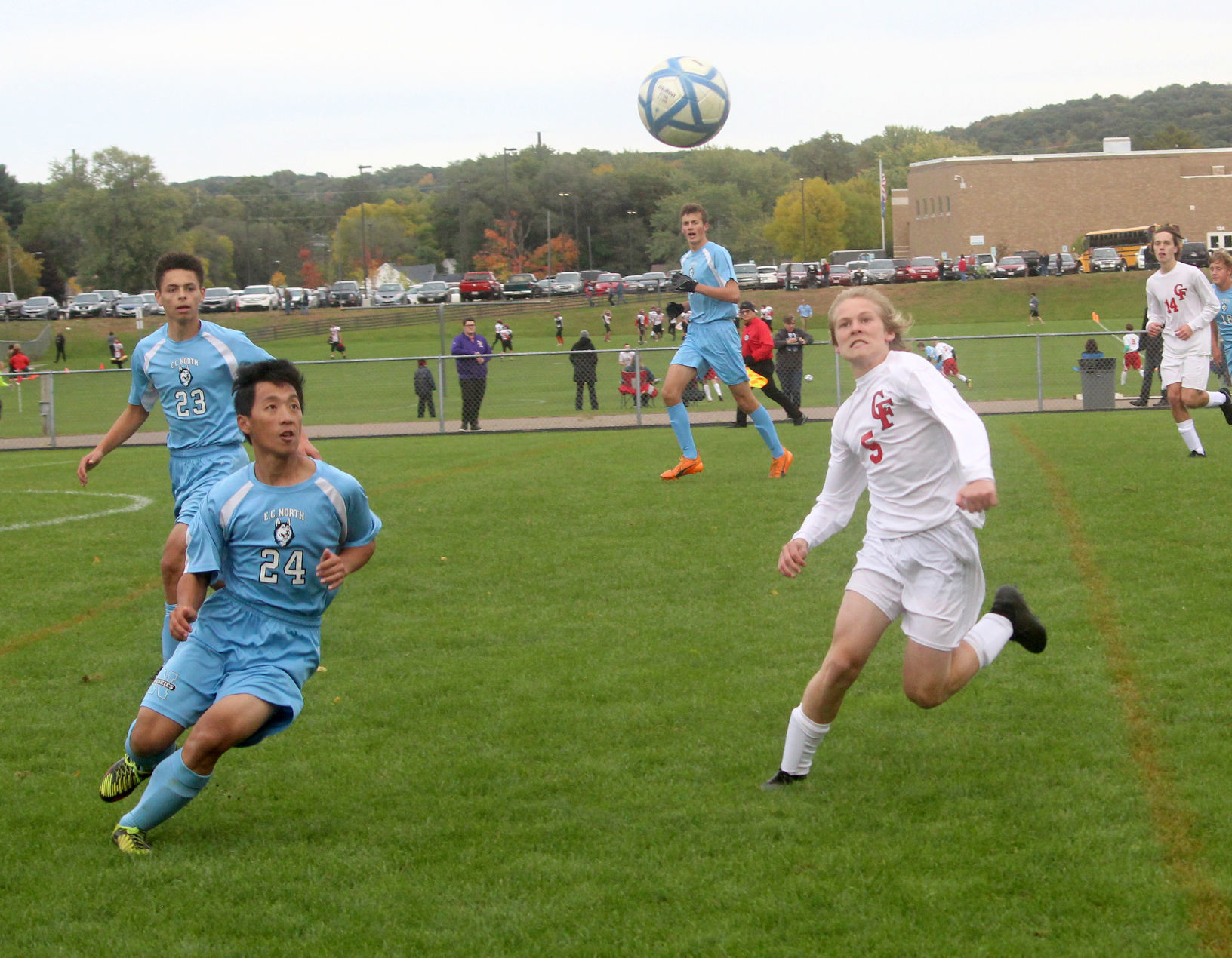 Chi-Hi boys soccer at Eau Claire North boys soccer 10-4-18